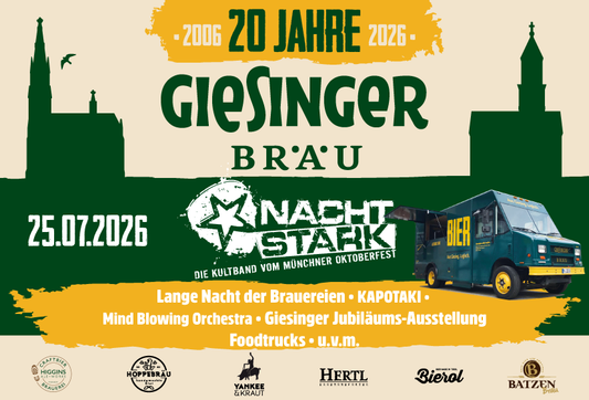 Lange Nacht der Brauereien - Jubiläumsedition 20 Jahre Giesinger Bräu