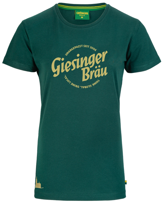 Women's T-Shirt Giesinger Bräu, Green (New)