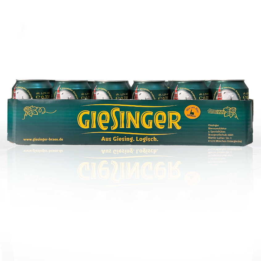 Brightening from a 0.33l can