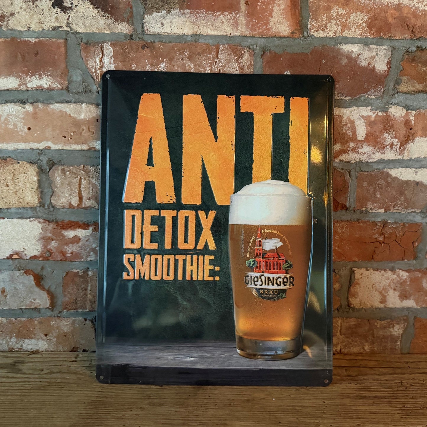 Blechschild "Anti Detox"